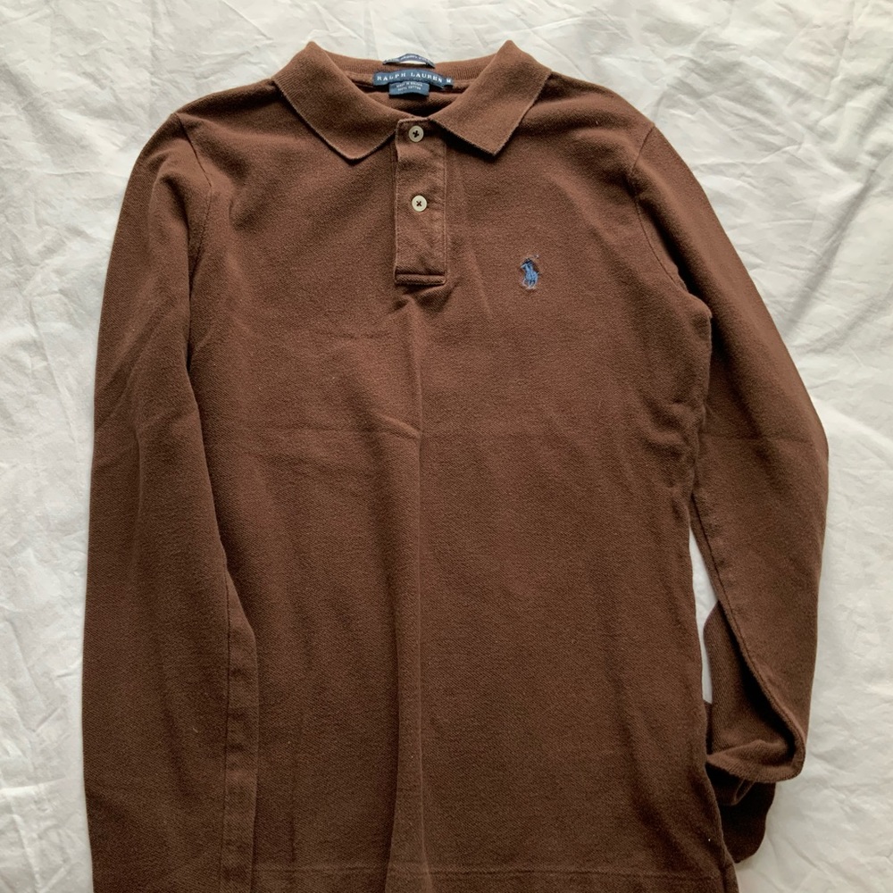 Brown polo long sleeve
